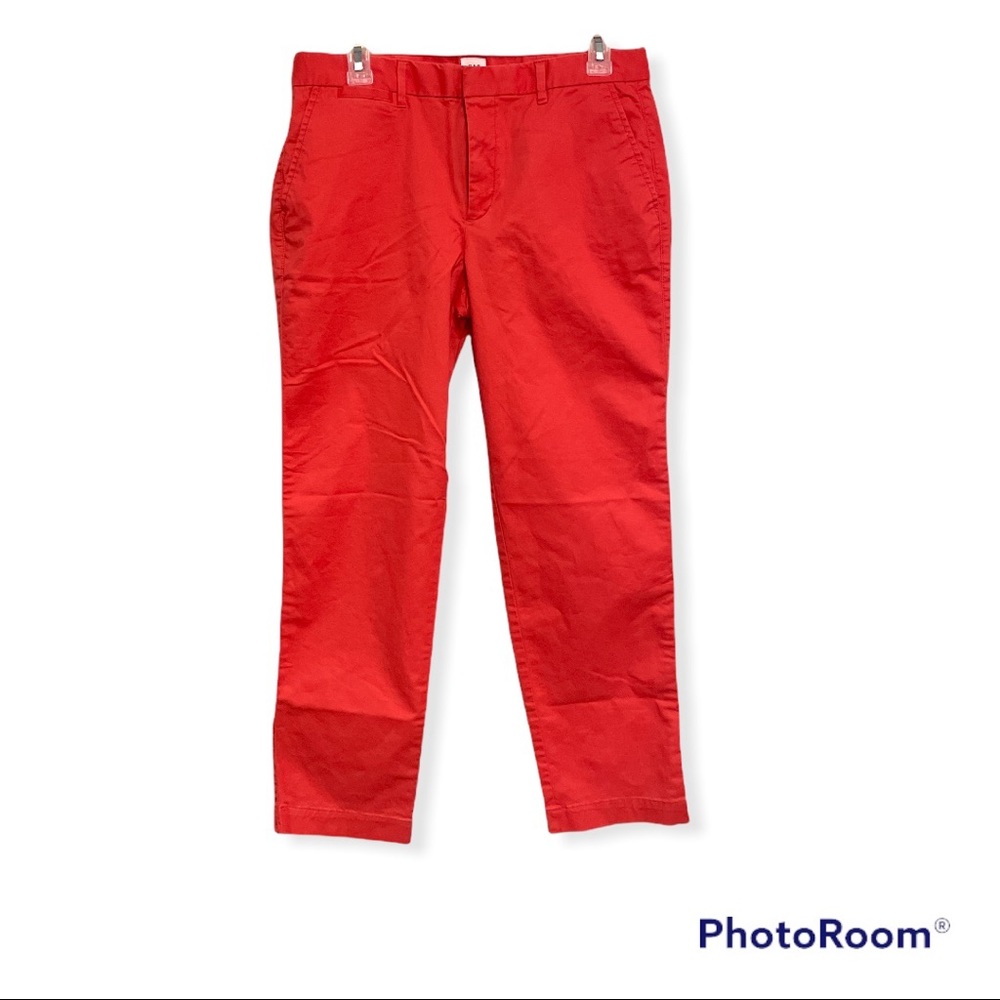 Gap sz 6 Slim city crop pant coral smoke free environment inseam 26”